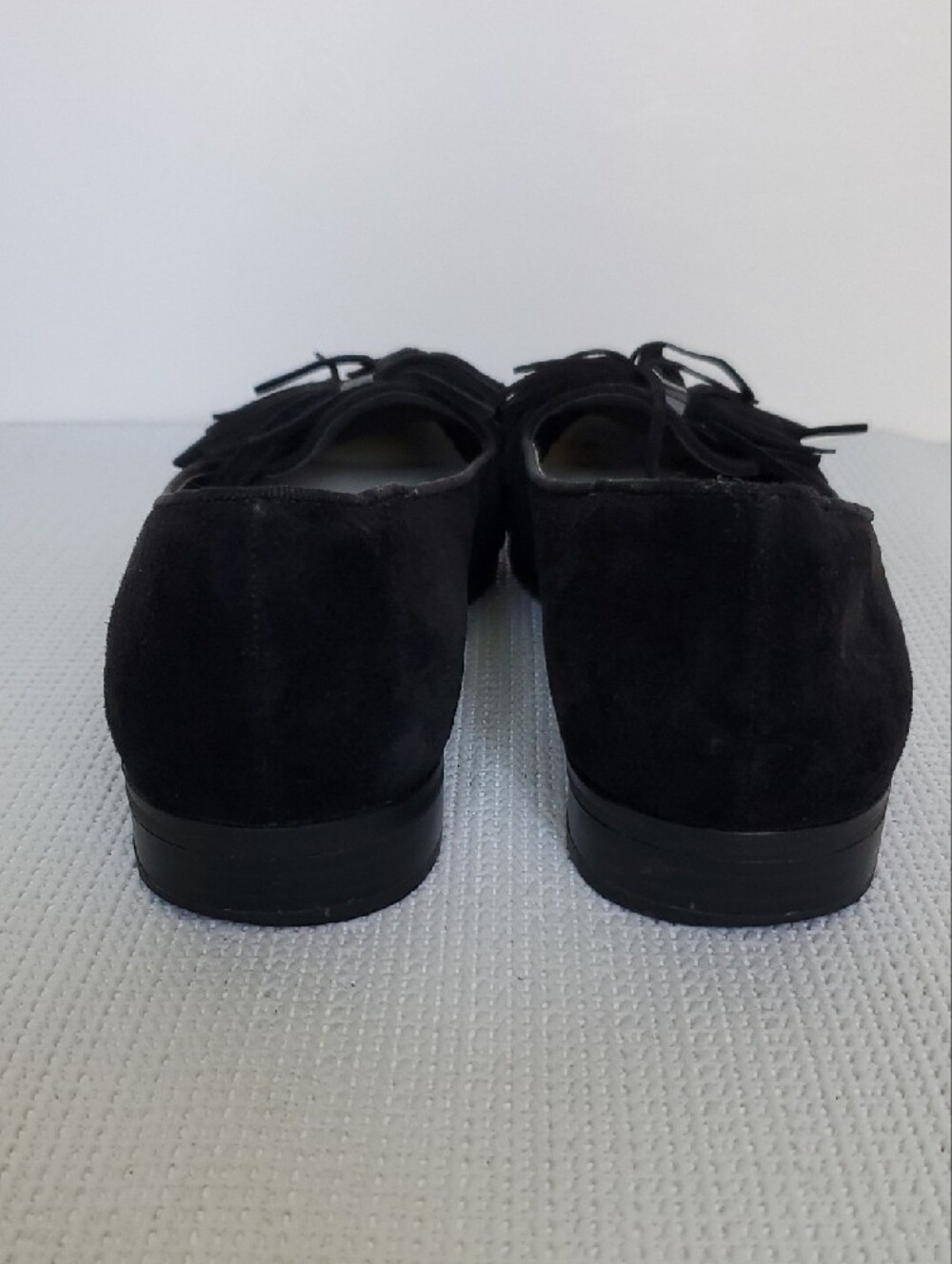 Anne Klein Black Suede Tassel Loafers - Picture 6 of 8